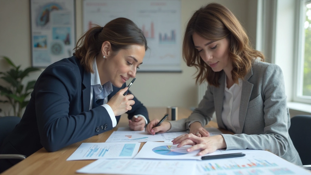 Финансовый советник помогает клиенту построить диверсифицированный портфель